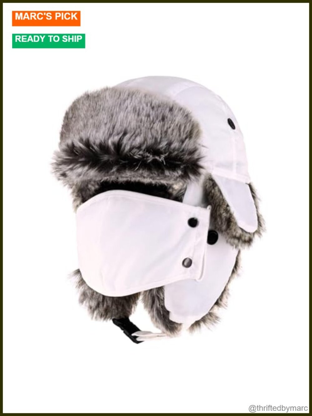 Waterproof Trapper Hat with Ear Flaps & Chin Strap - Winter Outdoor Unisex